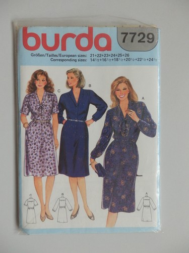 Vintage burda 7729 sewing - vintage,