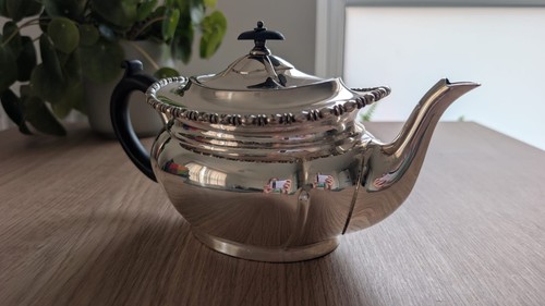Silver plated antique teapot - plated,