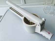 Metalex Potato Ricer Heavy Duty Potato Masher White Plastic Smooth Mash