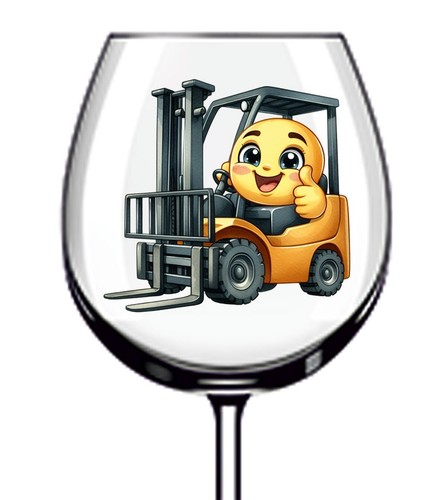 12x colourful forklift truck - forklift,