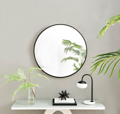 Emma round bedroom - bedroom, mirror