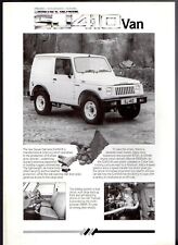 Suzuki SJ 410 VB Santana Van 1988-1989 UK Market Single Sheet Sales Brochure