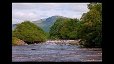 Canoe Kayak holiday lodge / salmon fishing on River Orchy Glen Dalmally Scotland