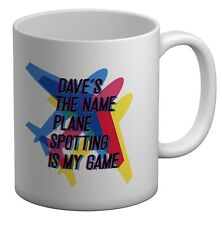 Personalised Plane Spotting Is My Game White 11oz Mug Cup