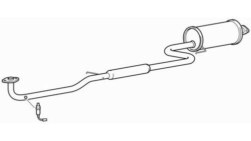 Front exhaust pipe silencer - exhaust, &