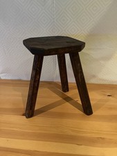 Three Legged Dark Wood Vintage