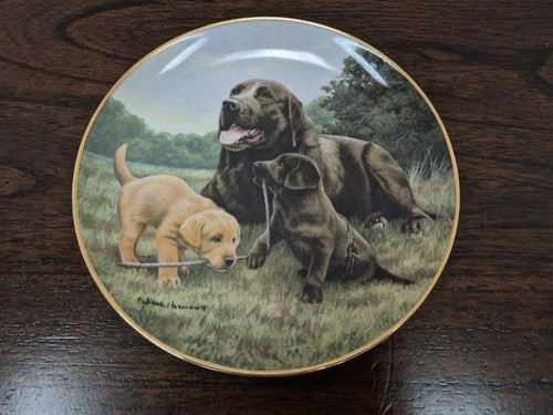 Franklin mint labrador plate - mint,