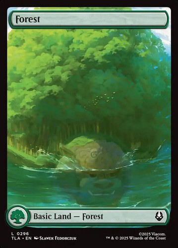 Mtg forest full art basic - art,