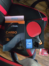 Stiga Professional 6 Star Carbo Advance Offensive Table Tennis Bat LONG HANDLE
