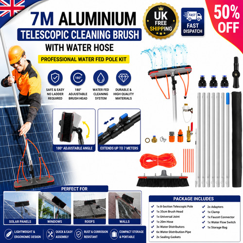 Water fed telescopic - 7m,