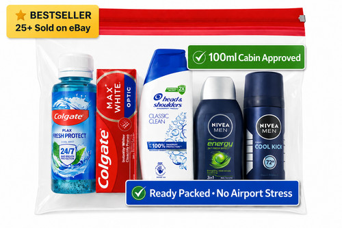 Travel toiletries kit carry - toiletries, on
