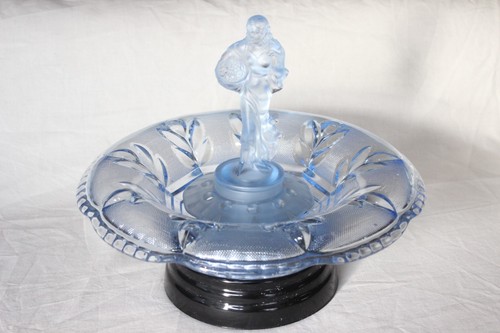 Art deco blue glass - art,