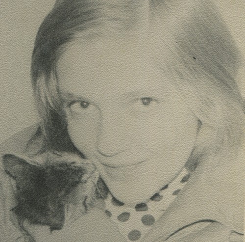 Vtg cat photograph beautiful - cat,