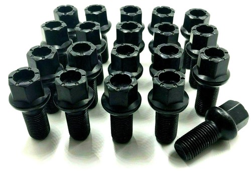 Alloy wheel bolts black - wheel,