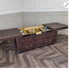 Wooden Wine Cabinet & Coffee Table | Coffee Table | Homesdirect365 next day delv