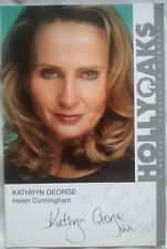 Hollyoaks Signed Cast Card Kathryn George Helen Cunningham FREE POST 