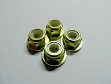 New Aluminium Wheel Nuts M4 4mm Flange Nyloc For TT01/TT02/XV01/Hornet/Frog/Brat