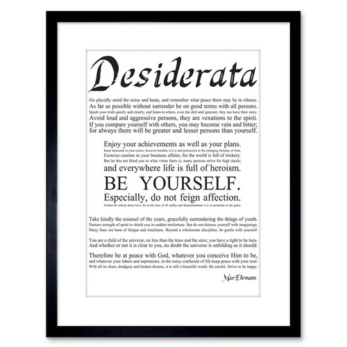 Desiderata ehrmann placidly - desiderata,