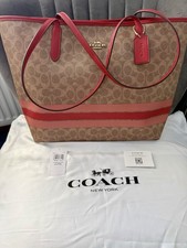 Coach Signature Stripe Tote