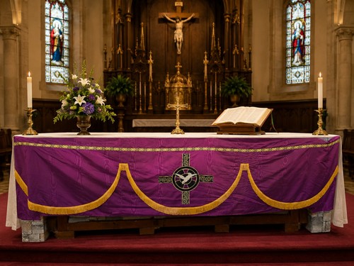 Vtg church purple altar - purple,