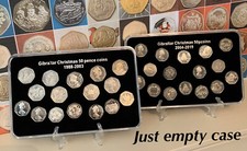 1988-2019 Gibraltar 50p Christmas Coin Empty 2 Display Case & Stand (No Coins)##