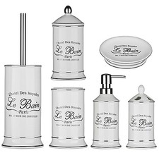 Le Bain Bathroom Accessories Soap Dish Lotion Dispenser Toilet Brush Holder Tumb