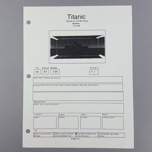 Titanic vfx shot - shot, breakdown