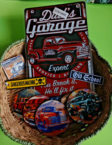 Retro dads garage hot rod - retro,