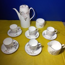 Royal Adderley Silver Rose Tea Set - 13 Piece Fine Bone China England Ridgway