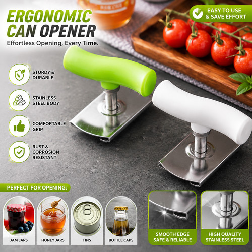 Stainless steel jar opener - steel,