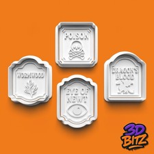 Potion Label Cookie Cutter Set