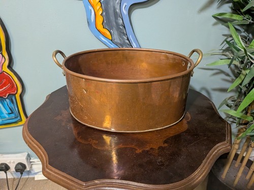 Vintage large oval - , copper