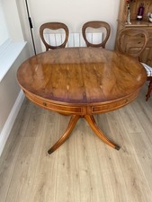 Vintage Mahogany Extendable Dining Table & 4 Chairs - Georgian/Regency Revival 