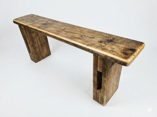 Rustic wooden garden bench - rustic,