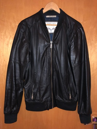 Classic zara leather bomber - leather,