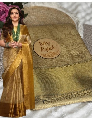 Golden banarasi saree inspired - golden,