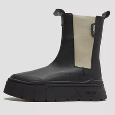Puma Mayze Stack Chelsea Black Boots Size UK 5