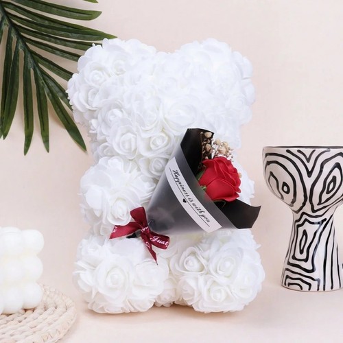 Foam rose teddy bear - bear, bouquet