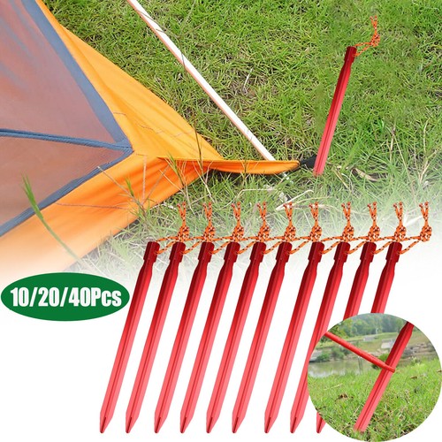 40x titanium alloy tent pegs - alloy,