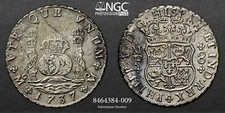 Better 1737 Shipwreck 8 Reales Pillar Dollar silver coin - Hollandia NGC AU +COA
