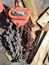 tiger tcb14  3 ton chain block & tackle used  hoist winch 6 metre long