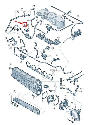 Audi rs3 engine breather hose - engine,