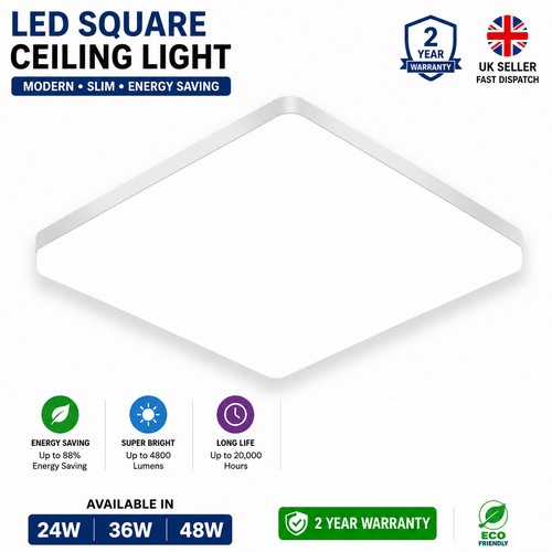 Square led ceiling - led, light