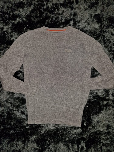 Superdry mens grey thin jumper - thin,