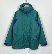 Sprayway Gore-Tex Hooded Full Zip Jacket Men’s Size L Green Nylon Hiking Outdoor
