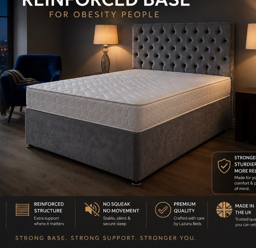 King size reinforced divan bed - reinforced,