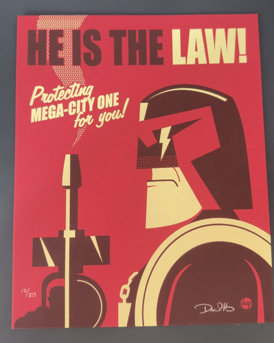 Judge dredd art print - judge,
