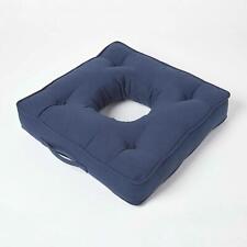 Navy Blue Pressure Relief Armchair Booster Cushion Cotton Medical Seat Pad