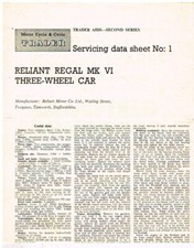 RELIANT REGAL MkVI SALOON