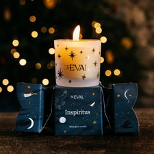 St Eval Inspiritus Christmas Cracker Scented Candle in a  small Glass Jar